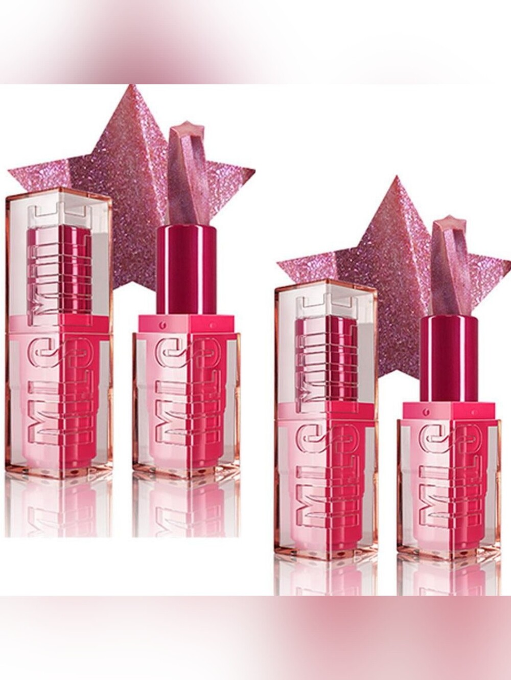 Set Of 2 MLSMILE Diamond Sparkle Star Marble Lipsticks In C52 Attina